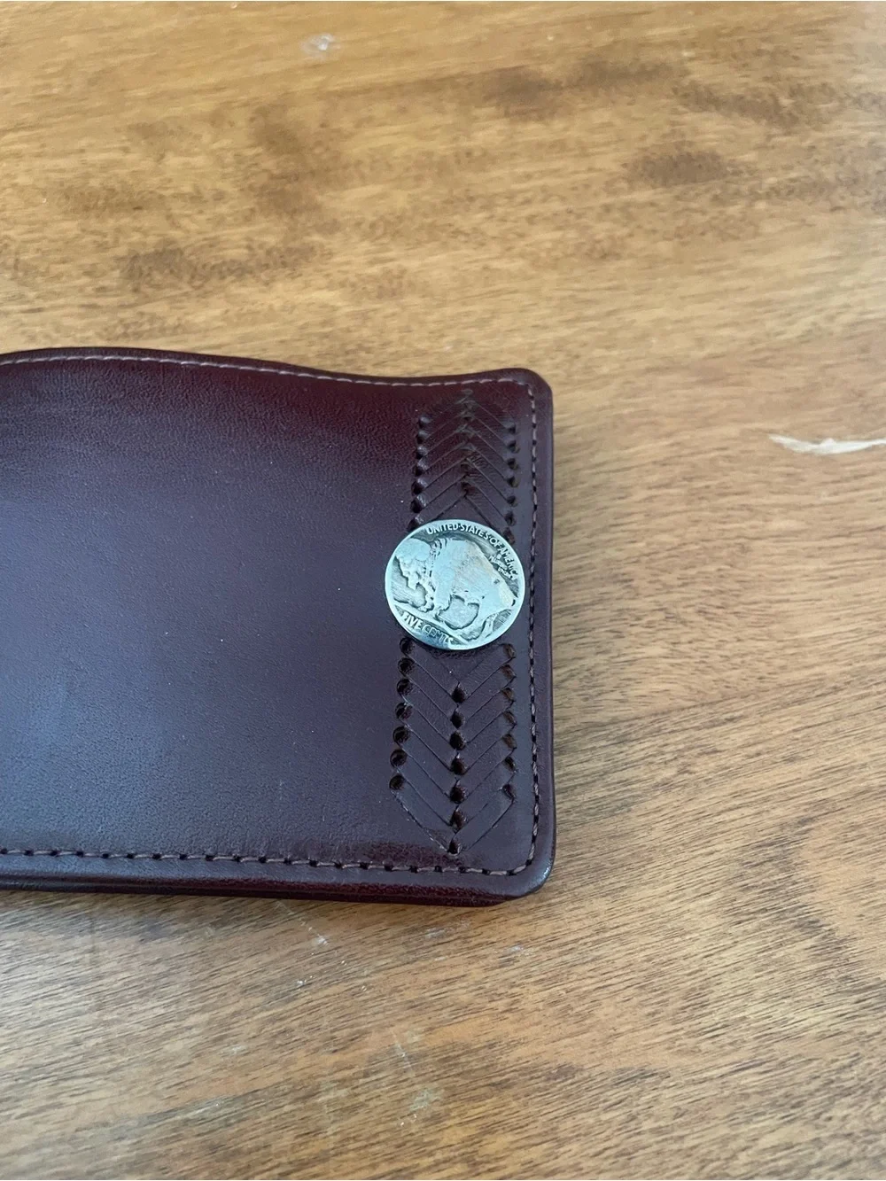 Brighton Cody Buffalo Passcode Bifold Leather Wallet- Brown